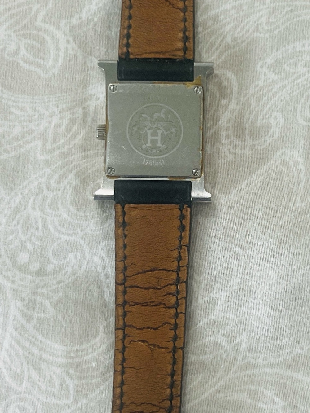 Hermès Black Dial Silver Case Women's Leather-Strap Watch - Picture 3 of 8